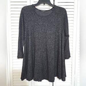 Cha Cha Vente Women's L Gray Heathered Top